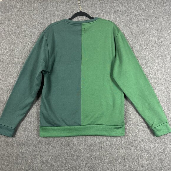 Triumph Tragedy Mens Pullover Two Tone Green "Saint" Sweatshirt Large READ ALL - Picture 4 of 12